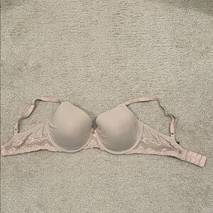 Preowned Natori Lace Underwire Bra - Tan 34E
